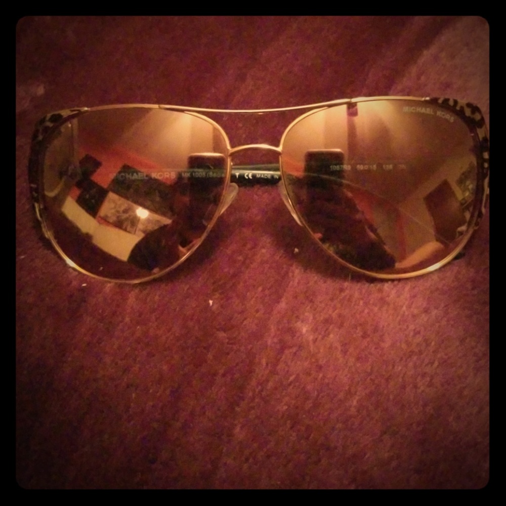 Rose gold MK sunglasses